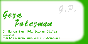 geza polczman business card